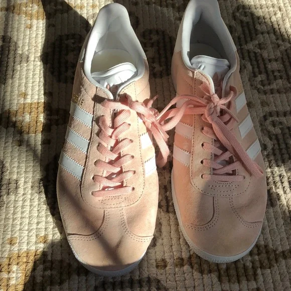 adidas gazelle silver green womens Gucci X ADIDAS Softy Velvet Suede Madeira Demetra Womens Gazelle Sneakers  4.5 Pink Gold 1751732 – FASHIONPHILE main image 0